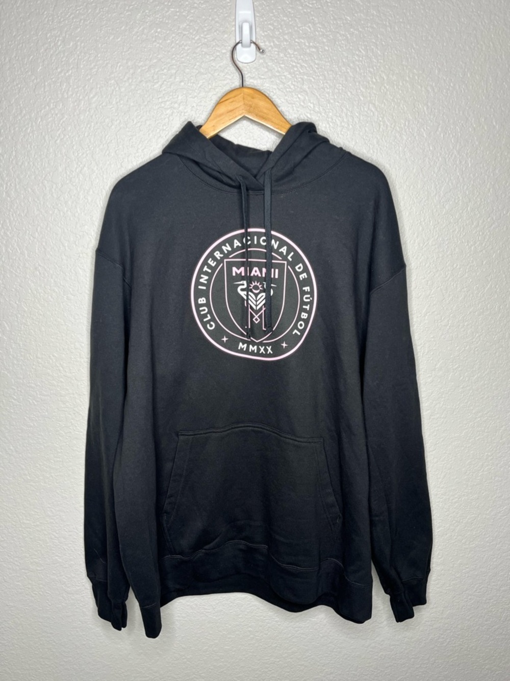 NWT Miami Lionel Messi #10 Hoodie Black Pink MLS Fanatics XXL Soccer Sweatshirt